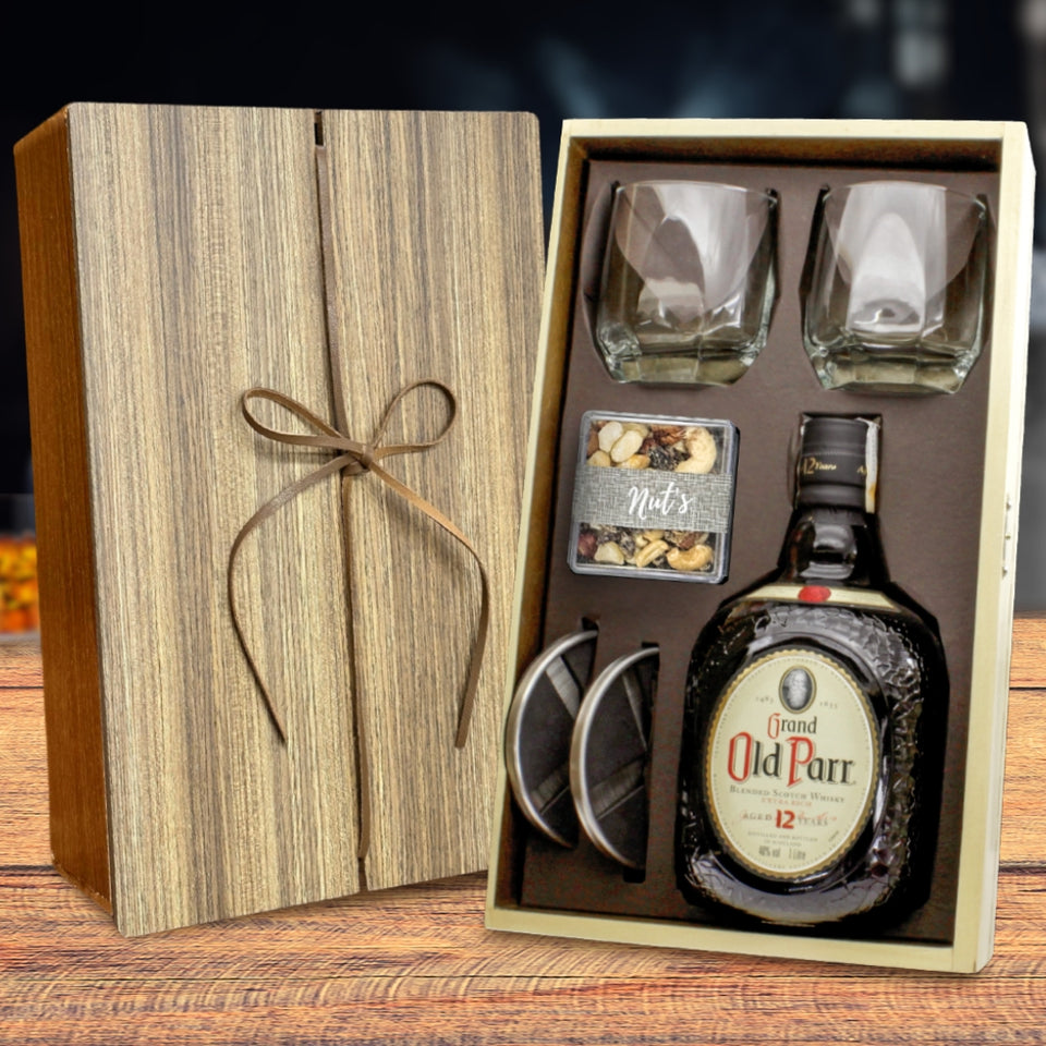 KIT WHISKY ESCOCÊS OLD PARR 12 ANOS