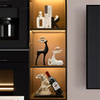 Suporte para Vinho Decorativo Cavalo em Resina