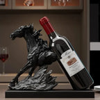Suporte para Vinho Decorativo Cavalo em Resina