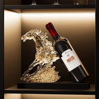 Suporte para Vinho Decorativo Cavalo em Resina
